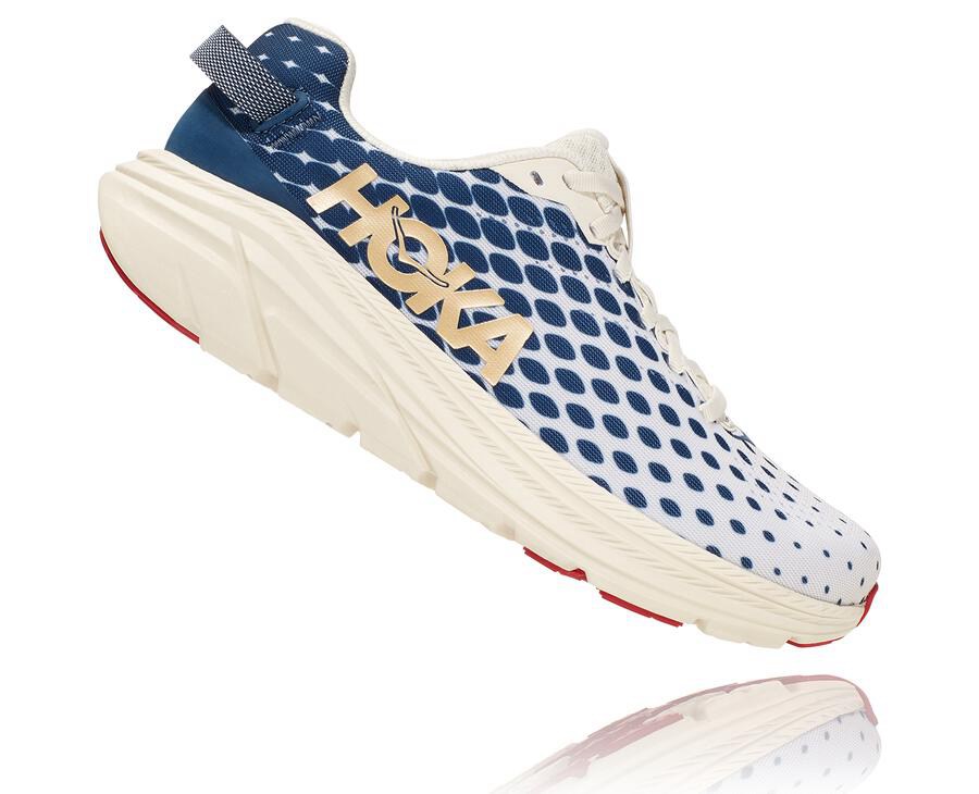 Hoka One One Rincon 2 Löparskor Dam - Vita/Blå - ODWBM-0351